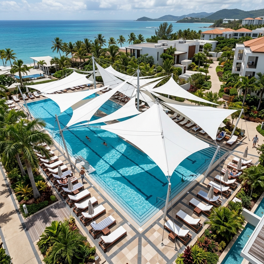 Swimming Pool Tensile Structure